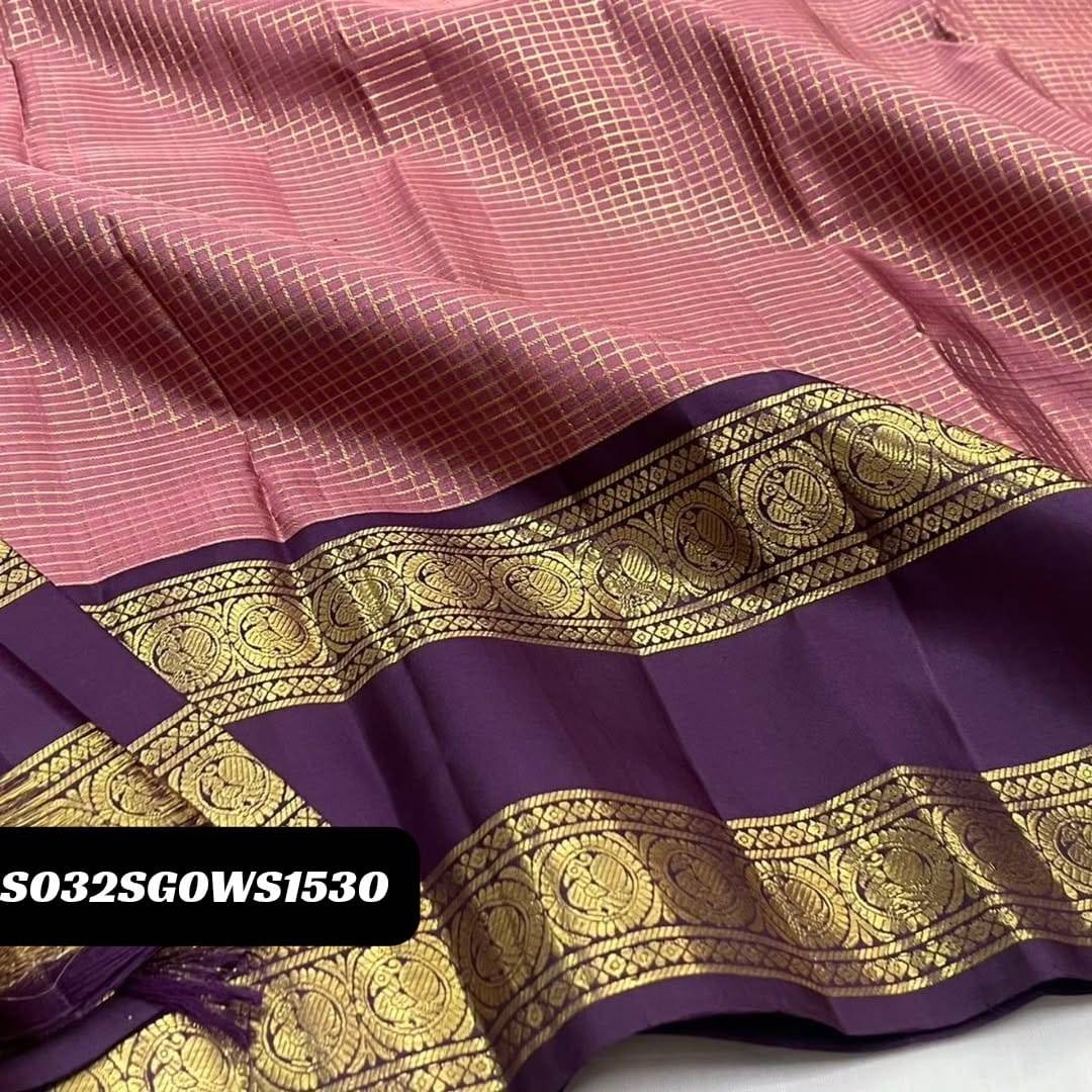 Orange Elegant Banarasi Soft Silk Saree with Zari Motifs & Jacquard Border Blouse